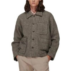 2Pcs Mens Jacket Tweed Coat