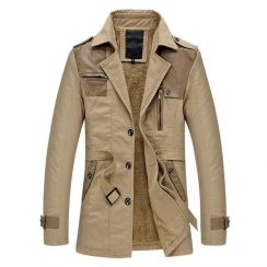 Winter Mens Warm Casual Trench Coat Jacket